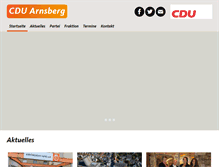 Tablet Screenshot of cdu-arnsberg.de